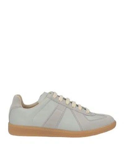 Maison Margiela Woman Sneakers Light Grey Size 5 Soft Leather In Gray