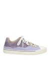 Maison Margiela Woman Sneakers Lilac Size 9 Leather, Textile Fibers In Purple