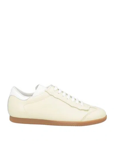 Maison Margiela Woman Sneakers Pastel Yellow Size 7 Leather