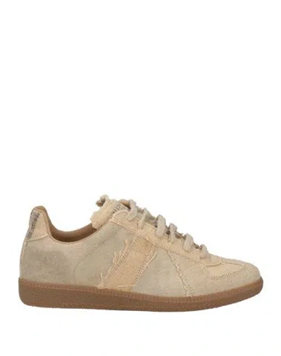 Maison Margiela Woman Sneakers Sand Size 7 Textile Fibers In Beige