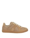 Maison Margiela Woman Sneakers Light Brown Size 5 Soft Leather In Beige