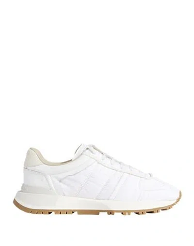 Maison Margiela Woman Sneakers White Size 11 Textile Fibers, Soft Leather