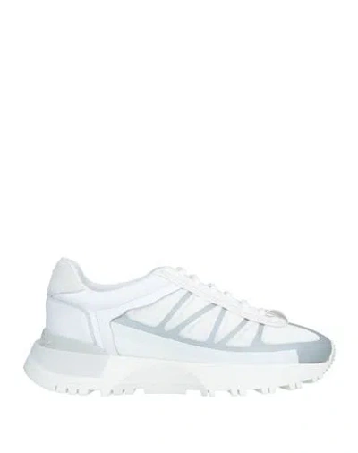 Maison Margiela Woman Sneakers White Size 7 Soft Leather, Textile Fibers