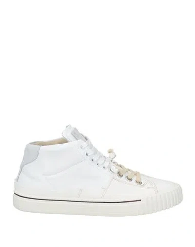 Maison Margiela Woman Sneakers White Size 8 Leather, Textile Fibers