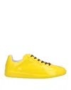 Maison Margiela Woman Sneakers Yellow Size 6 Textile Fibers, Soft Leather