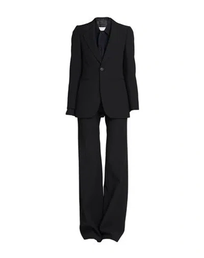 Maison Margiela Satin Blazer And Tailored Trousers Set In Black
