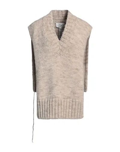 Maison Margiela Woman Sweater Beige Size L Alpaca Wool, Cotton, Wool