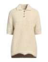 MAISON MARGIELA MAISON MARGIELA WOMAN SWEATER BEIGE SIZE L LINEN, COTTON, POLYAMIDE