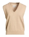 Maison Margiela Woman Sweater Beige Size L Virgin Wool In Nude