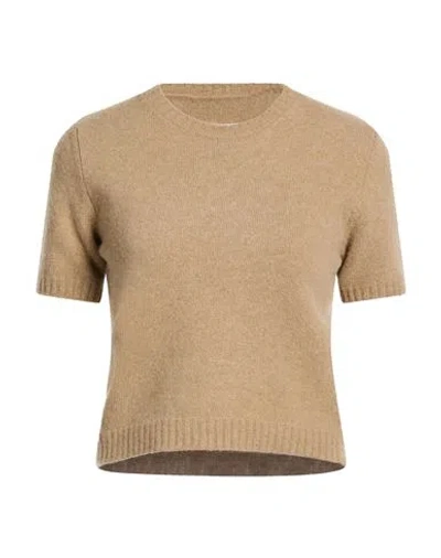 Maison Margiela Woman Sweater Beige Size Xl Wool In Brown