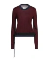 Maison Margiela Woman Sweater Burgundy Size Xl Wool, Cotton In Red