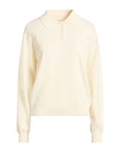 Maison Margiela Woman Sweater Ivory Size L Virgin Wool In Neutral