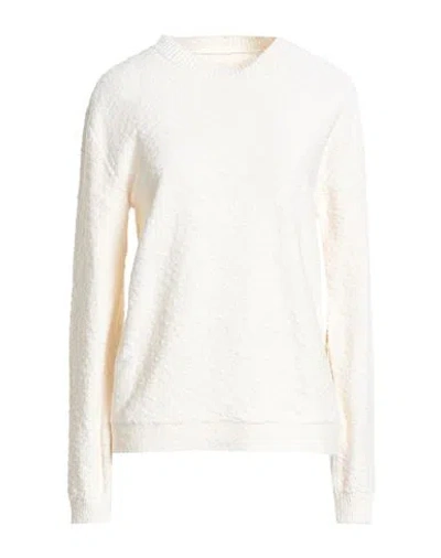 Maison Margiela Woman Sweater Ivory Size M Cotton, Polyamide In White