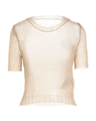 Maison Margiela Woman Sweater Khaki Size Xl Polyamide In Neutral