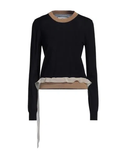 Maison Margiela Woman Sweater Midnight Blue Size S Wool, Cotton, Acetate, Polyamide, Silk