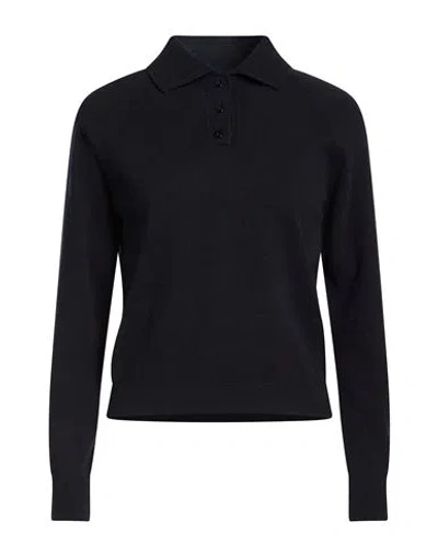 Maison Margiela Woman Sweater Navy Size Xs Virgin Wool In Black