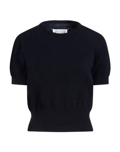 Maison Margiela Woman Sweater Navy Size Xs Virgin Wool In Blue