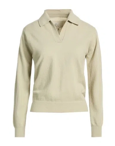 Maison Margiela Woman Sweater Sage Green Size M Virgin Wool In White