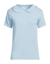 Maison Margiela Woman Sweater Sky Blue Size M Wool, Cashmere In Blue
