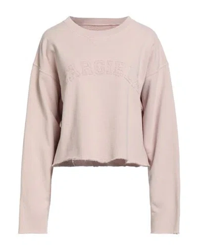 Maison Margiela Woman Sweatshirt Blush Size L Cotton In Pink