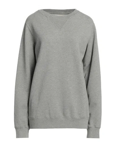 Maison Margiela Woman Sweatshirt Grey Size S Cotton, Elastane