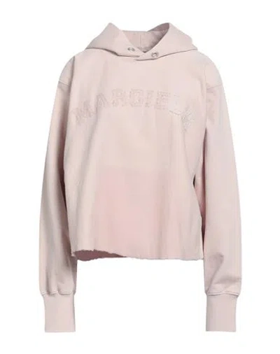 Maison Margiela Woman Sweatshirt Light Pink Size S Cotton