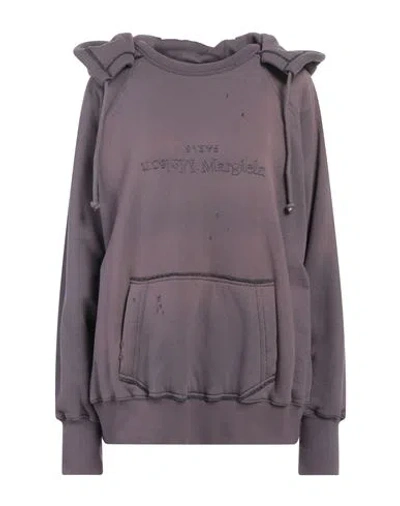 MAISON MARGIELA MAISON MARGIELA WOMAN SWEATSHIRT MAUVE SIZE M COTTON