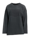 Maison Margiela Black Embroidered Sweatshirt In Grey
