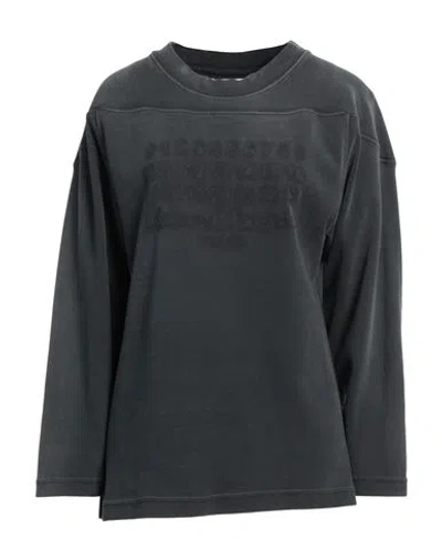 MAISON MARGIELA MAISON MARGIELA WOMAN SWEATSHIRT CHARCOAL SIZE S COTTON