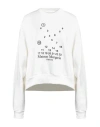 Maison Margiela Mm1 Mm10 Crew-neck Sweatshirt With Maxi Frontal Embroidery In White