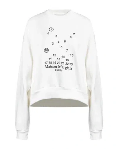 MAISON MARGIELA MAISON MARGIELA WOMAN SWEATSHIRT WHITE SIZE S COTTON