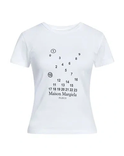 MAISON MARGIELA MAISON MARGIELA WOMAN T-SHIRT WHITE SIZE XS COTTON