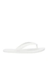 Maison Margiela Woman Toe Strap Sandals White Size 10 Rubber In White