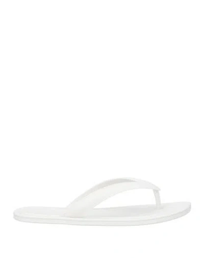 Maison Margiela Woman Toe Strap Sandals White Size 10 Rubber