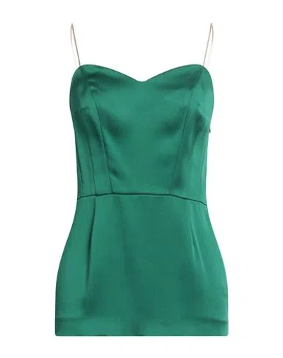 Maison Margiela Woman Top Green Size 4 Silk, Acetate, Viscose