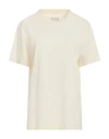 Maison Margiela Woman T-shirt Ivory Size M Cotton In White