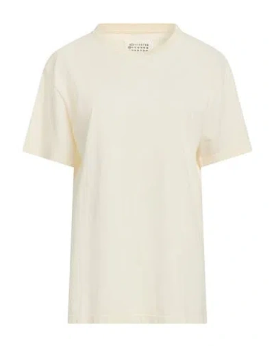 Maison Margiela Woman T-shirt Cream Size Xl Cotton In White