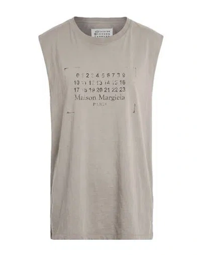 Maison Margiela Sleeveless Crew-neck T-shirt In Gray