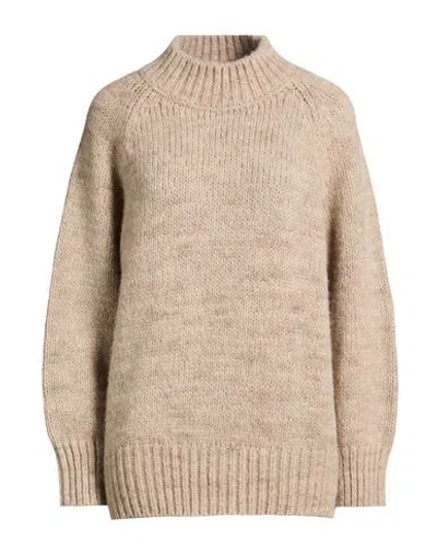 MAISON MARGIELA MAISON MARGIELA WOMAN TURTLENECK BEIGE SIZE XS ALPACA WOOL, COTTON, WOOL