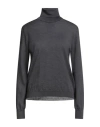 Maison Margiela Frayed Edges Wool Turtleneck Sweater In Gray