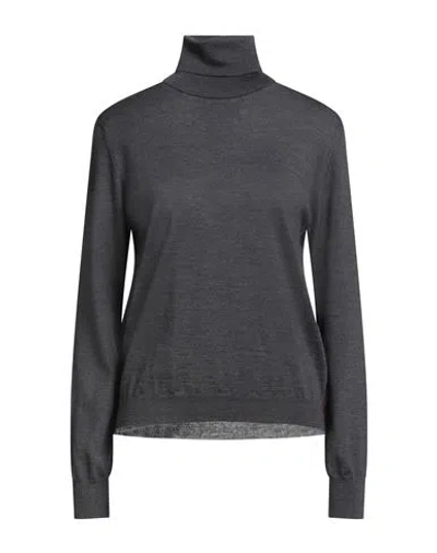 Maison Margiela Frayed Edges Wool Turtleneck Sweater In Gray