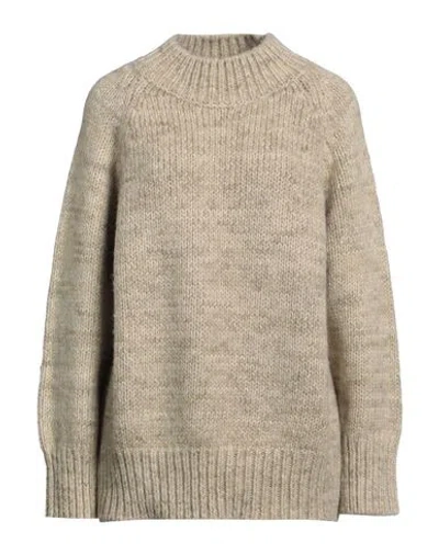 MAISON MARGIELA MAISON MARGIELA WOMAN TURTLENECK MILITARY GREEN SIZE M ALPACA WOOL, COTTON, WOOL