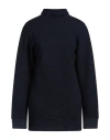 Maison Margiela Woman Turtleneck Navy Size S Wool, Cotton, Polyester In Navy