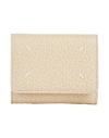 Maison Margiela Woman Wallet Beige Size - Bovine Leather