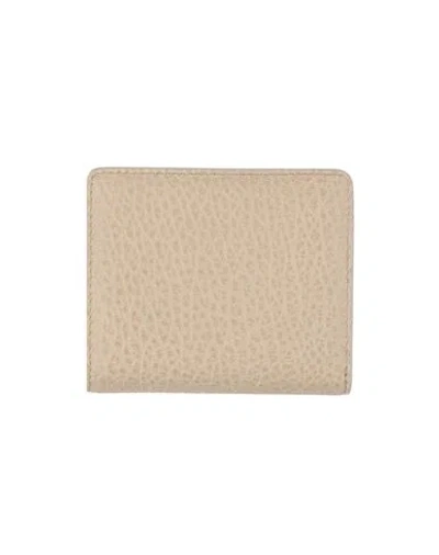 Maison Margiela Woman Wallet Beige Size - Bovine Leather