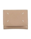 Maison Margiela Woman Wallet Beige Size - Soft Leather