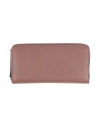 Maison Margiela Woman Wallet Dove Grey Size - Cow Leather, Brass, Zinc, Aluminum, Copper In Pink