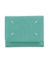 Maison Margiela Woman Wallet Light Green Size - Bovine Leather