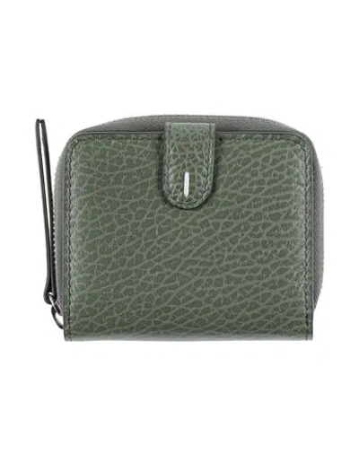 Maison Margiela Woman Wallet Military Green Size - Cow Leather