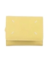 Maison Margiela Woman Wallet Pastel Yellow Size - Soft Leather